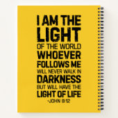 Carnet Je Suis La Lumière Du Monde, Jean 8:12 (Dos)