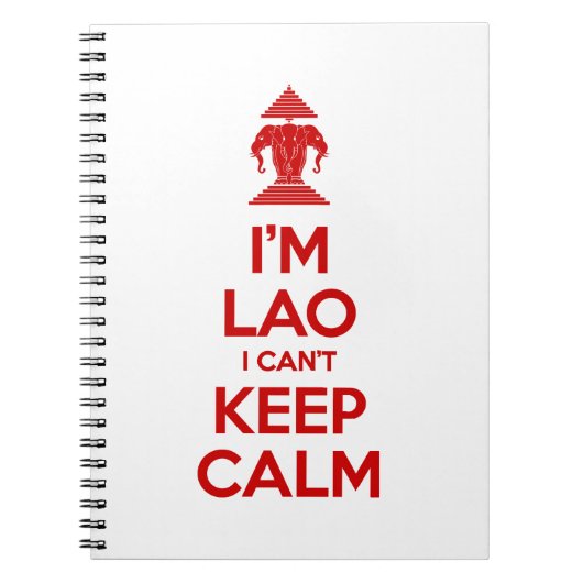 Carnet Je suis Lao je ne peux pas garder le calme (Devant)