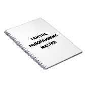 Carnet Je suis le maître de la programmation (Côté Droit)
