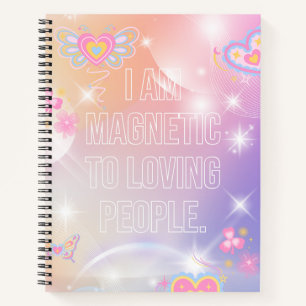 Carnet Je suis Magnétique, Motivationnel, Inspirant, Rose