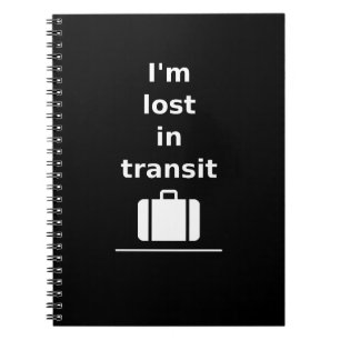 Carnet Je suis perdu en transport en commun Suitcase Dark