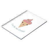 Carnet Je suis pour la crème glacée (Côté gauche)