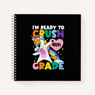 Carnet Je suis prêt à écraser 4e année Unicorne Coeur 1er