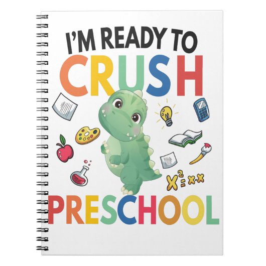 Carnet Je suis prêt à écraser la maternelle retour à l'éc (Devant)