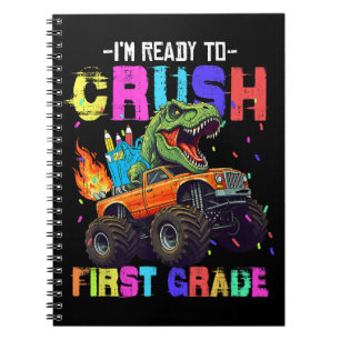Carnet Je suis prêt à écraser le camion de dinosaures de
