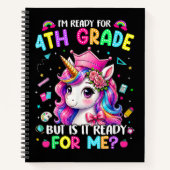 Carnet Je suis prêt pour la licorne de 4e année, premier (Devant)