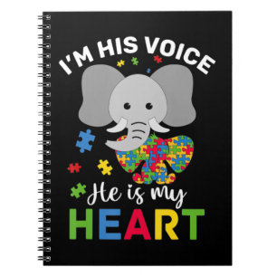 Carnet Je suis sa voix Il est mon coeur Autisme Maman Aut