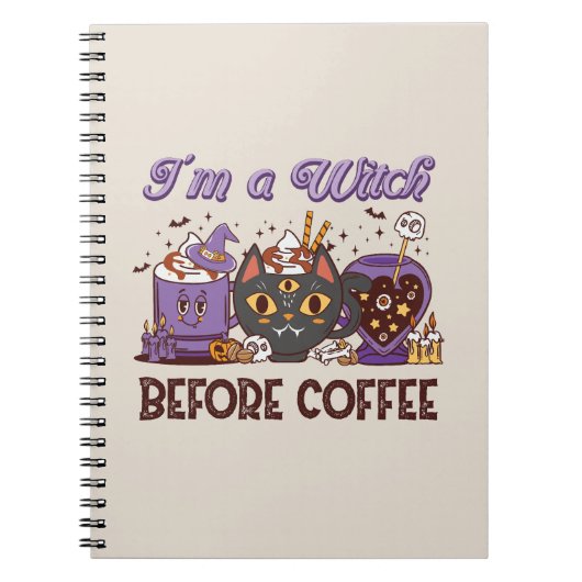 Carnet Je suis sorcière avant le café (Devant)