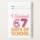 Carnet Je suis Survécu 67 Jours d'École Drôle Donut  (Verso)