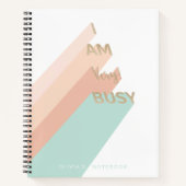 Carnet "Je Suis Très Occupé" Script Gold tendance Moderne (Devant)