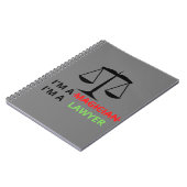Carnet Je suis un avocat et non un magicien et un don avo (Côté gauche)