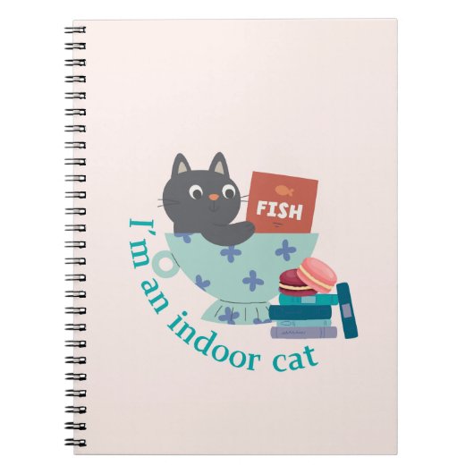 Carnet Je suis un chat d'intérieur drôle (Devant)