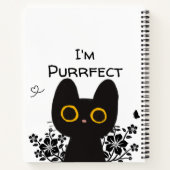Carnet Je suis un chat noir mignon parfait (Dos)