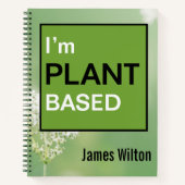 Carnet Je suis un message végétarien ou végétarien basé s (Devant)