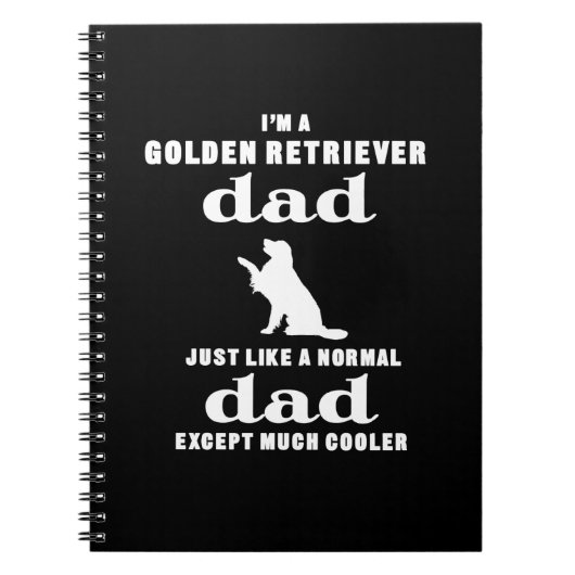 Carnet Je suis un papa de golden retriever excepté (Devant)