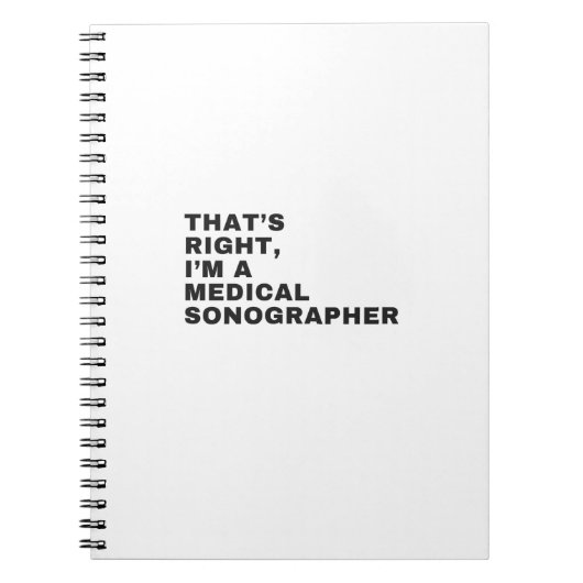CARNET JE SUIS UN SONOGRAPHE MÉDICALE. (Devant)