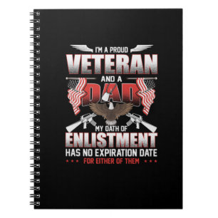 Carnet Je suis un vétéran fier et un papa   Armée patriot