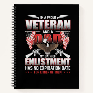 Carnet Je suis un vétéran fier et un papa   Armée patriot