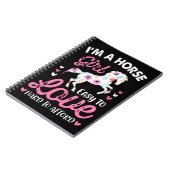 Carnet Je suis une fille de cheval facile à aimer diffici (Côté gauche)