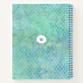 Carnet Je suis une Sirène | Aqua & Gold Mermaid Scale Mot (Dos)