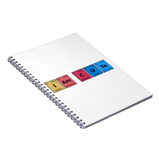 Carnet Je suis une table périodique mignonne (Côté Droit)