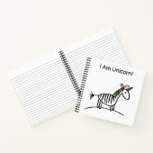Carnet Je suis Unicorn Zebra (Intérieur)