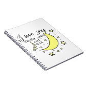 Carnet Je t'aime à la lune et au dos (Côté Droit)