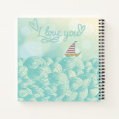 Carnet Je T'Aime Bateau À Voile (Dos)