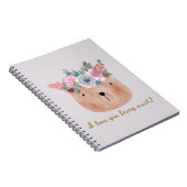 Carnet Je t'aime beaucoup à faire attention ! Ours avec c (Côté Droit)