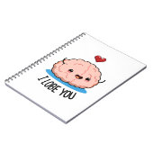 Carnet Je T'aime Cerveau Drôle Jeu de Mots  (Côté gauche)