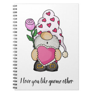 Carnet Je t'aime comme gnome autre amour valentin