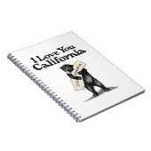 Carnet Je t'aime étreinte d'ours de la Californie (Côté Droit)