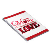 Carnet Je t'aime Maman Belle et moderne Typographie (Côté Droit)