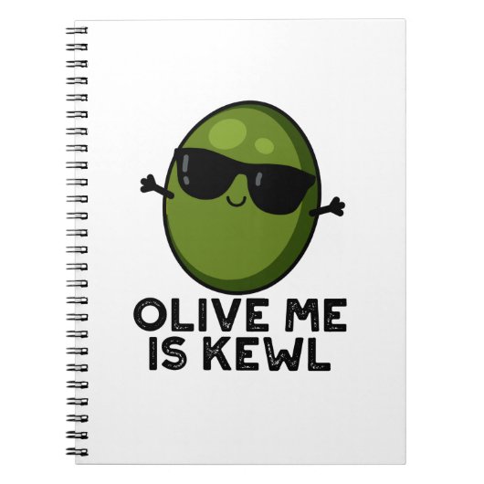 Carnet Je t'aime Olive Est Kewl Cool Pun Olive  (Devant)