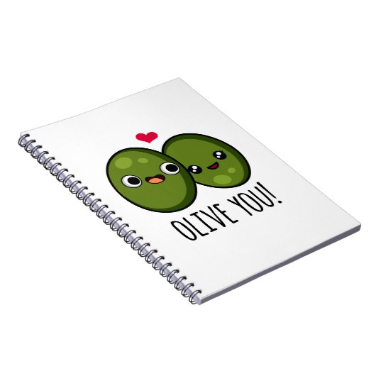 Carnet Je t'aime, pun d'amour drôle d'olive (Côté Droit)