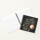 Carnet Je T'Aime Sur La Lune Et Sur Le Dos Noir (Intérieur)