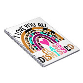 Carnet Je t'aime tous Classe Enseignant rejeté Dernier jo (Côté Droit)