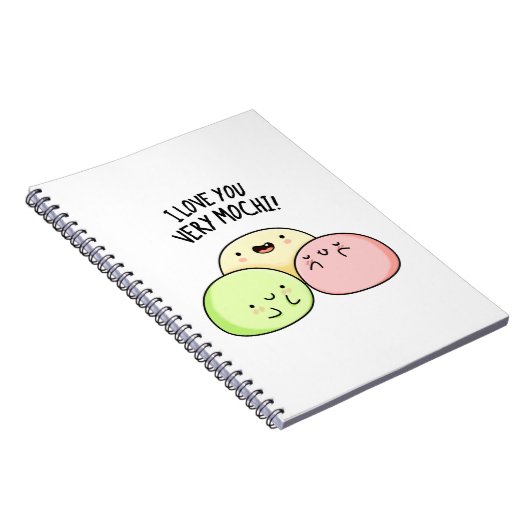 Carnet Je T'Aime Très Mochi Funny Food Pun (Côté Droit)