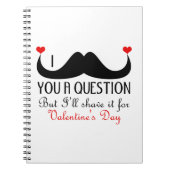 Carnet Je te moustache une question Saint Valentin (Devant)