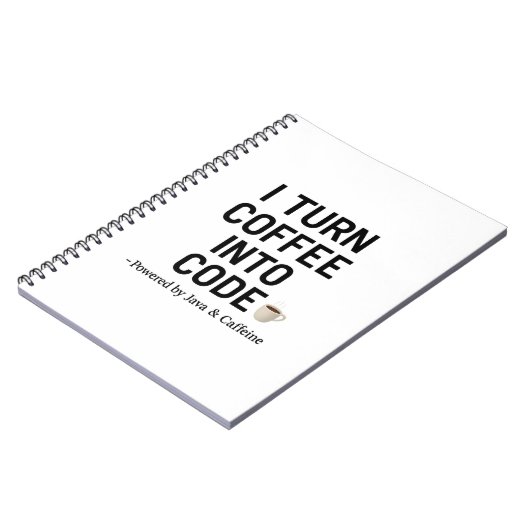 Carnet Je Transforme Le Café En Code - Drôle Citation De  (Côté gauche)