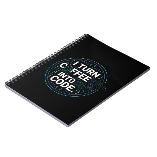 Carnet Je Transforme Le Café En Code – Drôle Progra (Côté gauche)