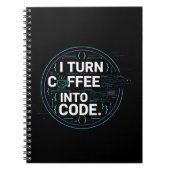 Carnet Je Transforme Le Café En Code – Drôle Progra (Devant)