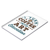 Carnet Je Transforme Le Café En Enseignant En Art Educati (Côté gauche)