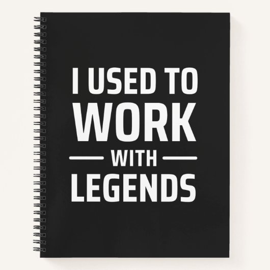 Carnet Je Travaillais Avec Des Légendes (Devant)