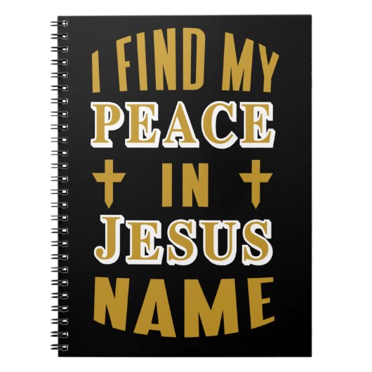 Carnet Je trouve ma paix en Jésus Nom (Devant)
