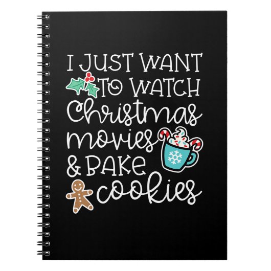 Carnet Je veux juste regarder des films de Noël et faire (Devant)