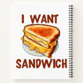 Carnet Je veux un sandwich (Dos)