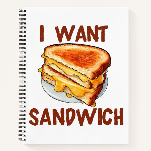 Carnet Je veux un sandwich (Devant)