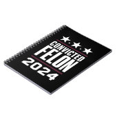 Carnet Je vote pour le condamné Felon Pro Trump 2024 (Côté gauche)