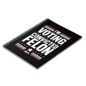 Carnet Je vote pour le condamné Felon Pro Trump 2024 (Côté gauche)